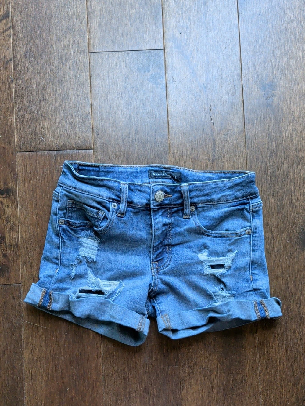 Aeropostale Dark Blue Denim Low Rise Midi